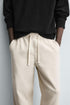 ZARA RELAXED FIT TROUSERS WITH A TEXTURED TEXTURE | LIGHT BEIGE
