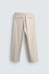 ZARA RELAXED FIT TROUSERS WITH A TEXTURED TEXTURE | LIGHT BEIGE