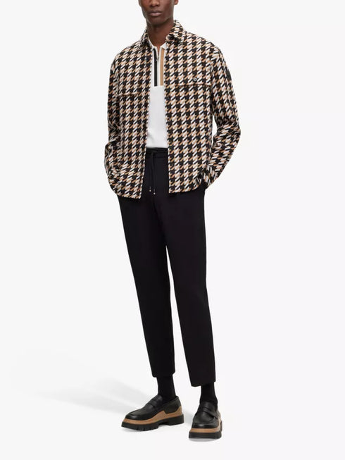 HUGO BOSS MERCERISED-COTTON POLO SHIRT WITH CONTRAST LOGO | WHITE