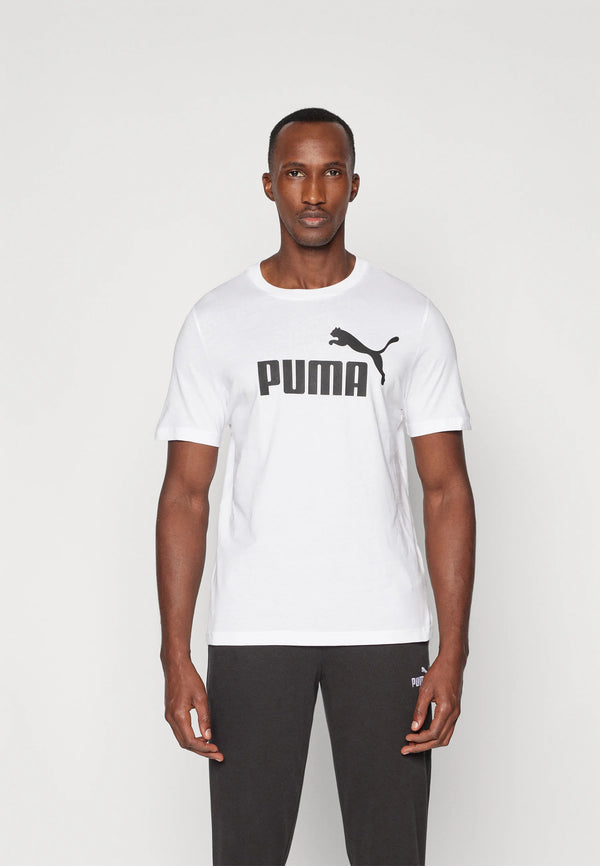 PUMA LOGO MEN ROUND NECK T-SHIRT | WHITE (SALE)