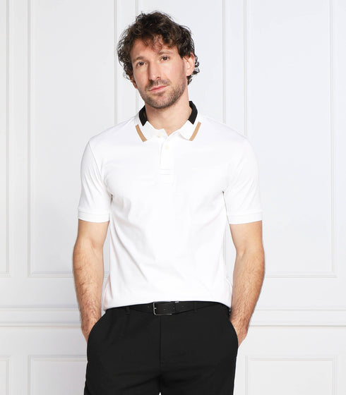 HUGO BOSS PHILLIPSON REGULAR FIT POLO SHIRT | WHITE