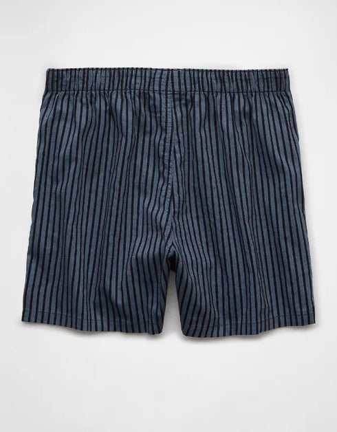 AMERICAN EAGLE MEN'S STRIPED STRETCH BOXER SHORT | NAVY