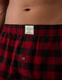 AMERICAN EAGLE MEN'S PLAID GRINCH POCKET BOXER SHORT | RED