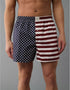 AMERICAN EAGLE MEN'S USA STARS & STRIPES STRETCH BOXER SHORT | NAVY
