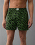 AMERICAN EAGLE MEN'S ST. PATRICK'S DAY CLOVERS STRETCH BOXER SHORT | DARK GREEN