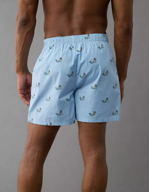 AMERICAN EAGLE MEN'S TINY MERMAIDS STRETCH BOXER SHORT | SKY BLUE