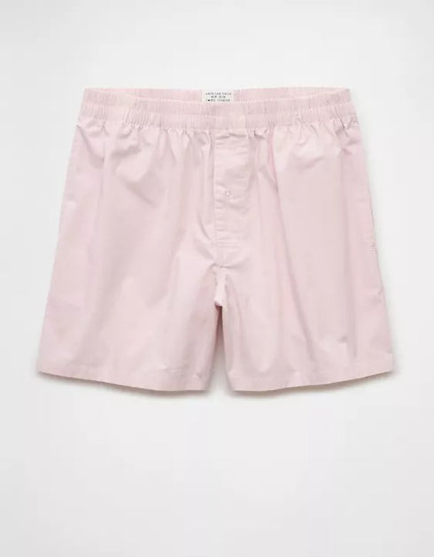 AMERICAN EAGLE MEN'S POPLIN POCKET BOXER SHORT | PINK