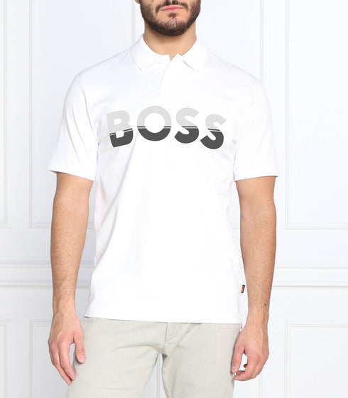 HUGO BOSS PEBIGLOGO POLO SHIRT | WHITE