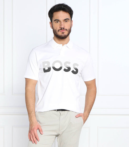 HUGO BOSS PEBIGLOGO POLO SHIRT | WHITE
