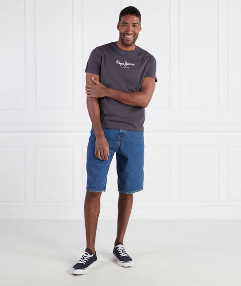 PEPE JEANS EDWARD LONDON SLIM FIT T-SHIRT| WASHED BLACK