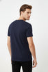 DIESEL MEN’S PREMIUM SOLID NAVY BLUE COTTON T-SHIRT