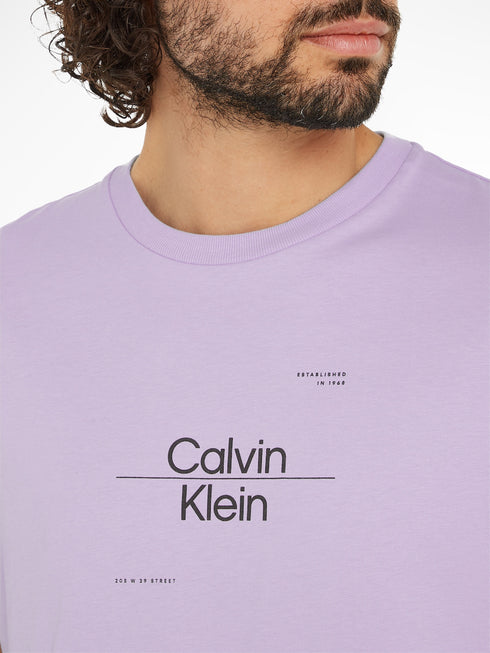 CALVIN KLEIN JEANS VARSITY LOGO T-SHIRT | LIGHT PINK
