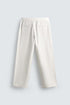 ZARA RELAXED FIT TROUSERS WITH A TEXTURED TEXTURE | OFF WHITE