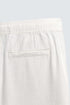 ZARA RELAXED FIT TROUSERS WITH A TEXTURED TEXTURE | OFF WHITE