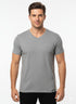 DIESEL MEN’S PREMIUM GREY V-NECK COTTON T-SHIRT