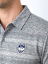 CAPTIVATING STRIPED POLO WITH DOG LOGO | GREY