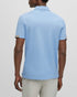 HUGO BOSS REGULAR-FIT POLO SHIRT WITH EMBROIDERED LOGO | SKY BLUE