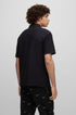 HUGO BOSS REGULAR FIT POLOS IN COTTON - DAIPO | BLACK