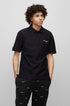 HUGO BOSS REGULAR FIT POLOS IN COTTON - DAIPO | BLACK