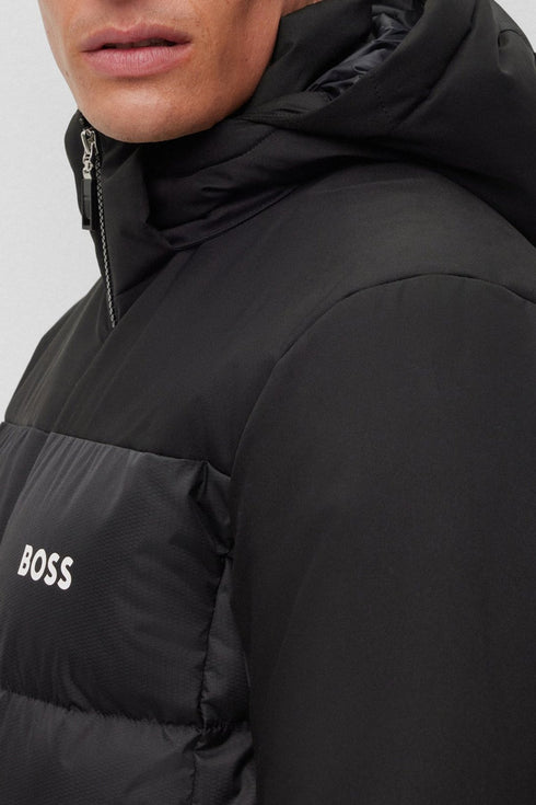 HUGO BOSS MEN’S PUFFER JACKET - PREMIUM WINTER OUTER WEAR | BLACK