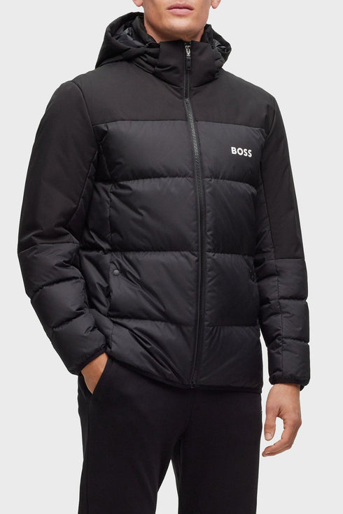 HUGO BOSS MEN’S PUFFER JACKET - PREMIUM WINTER OUTER WEAR | BLACK