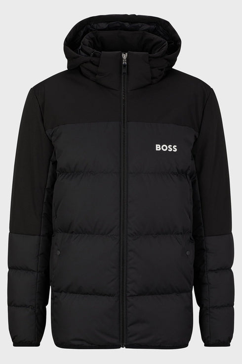 HUGO BOSS MEN’S PUFFER JACKET - PREMIUM WINTER OUTER WEAR | BLACK