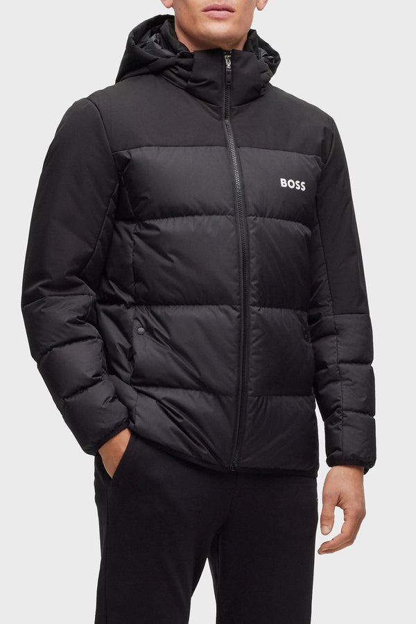 HUGO BOSS MEN’S PUFFER JACKET - PREMIUM WINTER OUTER WEAR | BLACK