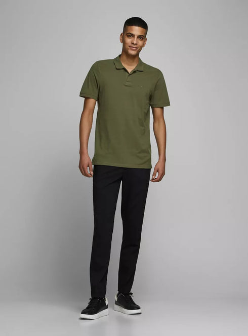 JACK & JONES PLAIN POLO SHIRT | GREEN
