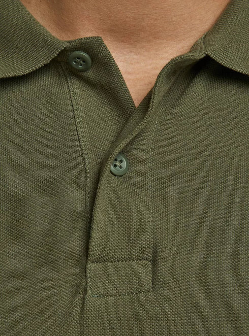 JACK & JONES PLAIN POLO SHIRT | GREEN