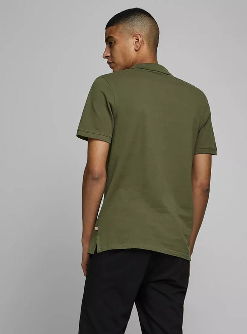JACK & JONES PLAIN POLO SHIRT | GREEN