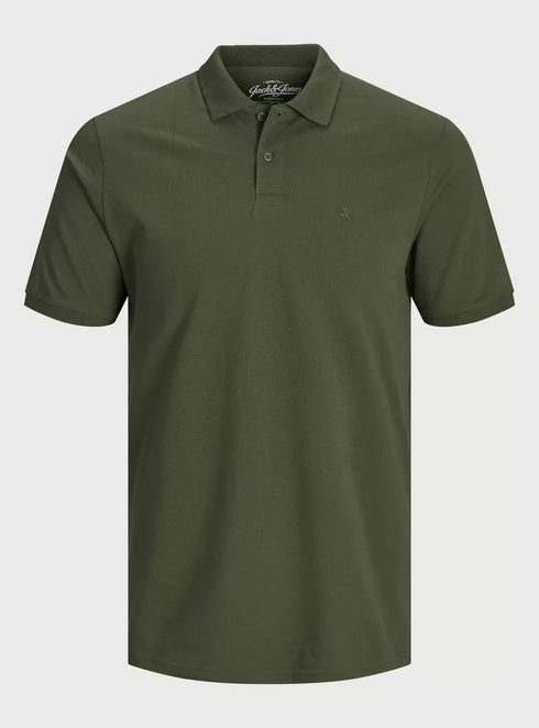 JACK & JONES PLAIN POLO SHIRT | GREEN