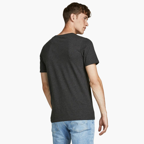 JACK & JONES MEN’S PREMIUM GRAPHIC LOGO T-SHIRT – DARK GREY