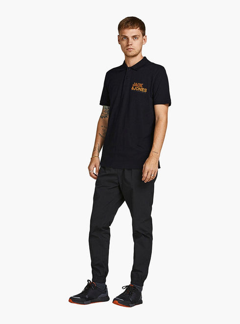 JACK & JONES COTTON SHORT SLEEVE POLO | DARK BLUE