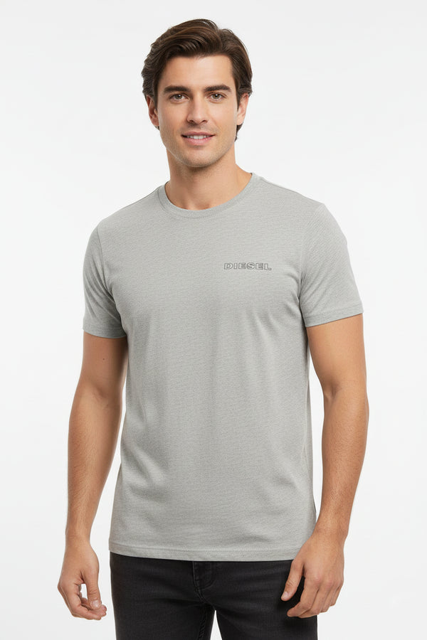 DIESEL MEN’S CLASSIC LOGO T-SHIRT- PREMIUM GREY