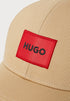 HUGO BOSS COTTON-TWILL CAP WITH RED LOGO LABEL | BEIGE