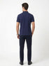 PRADA PIQUE MEN'S PLAIN TRIANGLE LOGO POLO | NAVY BLUE