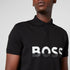HUGO BOSS POLO WITH LOGO | BLACK