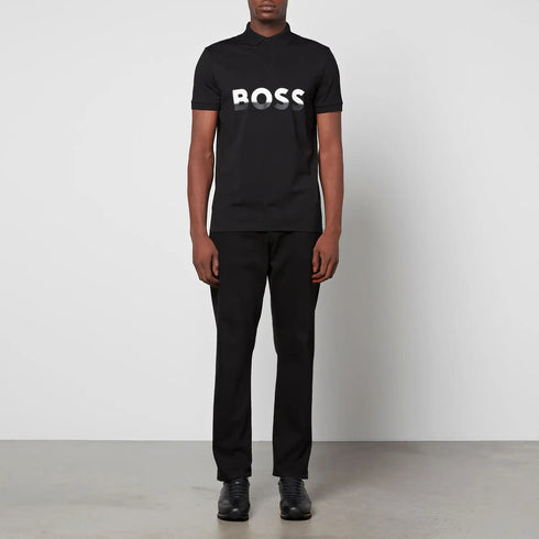HUGO BOSS POLO WITH LOGO | BLACK