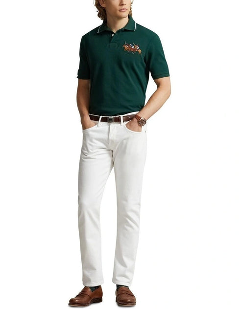RALPH LAUREN CUSTOM FIT TRIPLE PONY POLO | GREEN