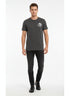 DIESEL MEN’S PREMIUM GREY ROUND NECK T-SHIRT WITH LOGO PRINT