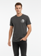 DIESEL MEN’S PREMIUM GREY ROUND NECK T-SHIRT WITH LOGO PRINT