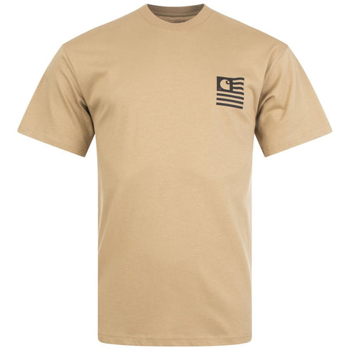 CARHARTT WIP S/S RELAXED FIT FADE STATE T-SHIRT | DUSTY H BROWN