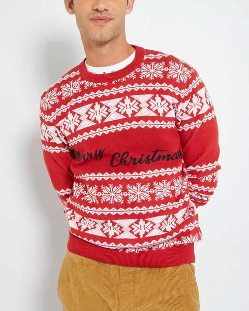 PRODUKT LEO CHRISTMAS KNIT SWEATER BLAZER, RED