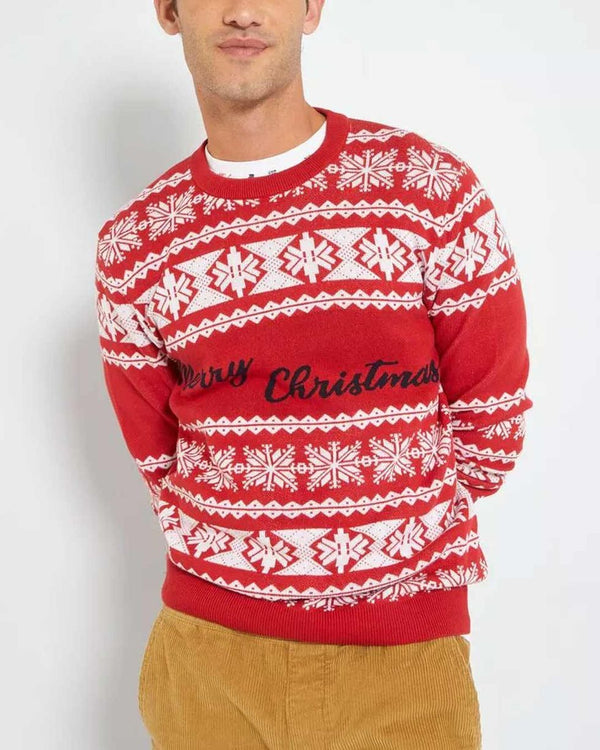 PRODUKT LEO CHRISTMAS KNIT SWEATER BLAZER, RED