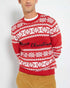 PRODUKT LEO CHRISTMAS KNIT SWEATER BLAZER, RED