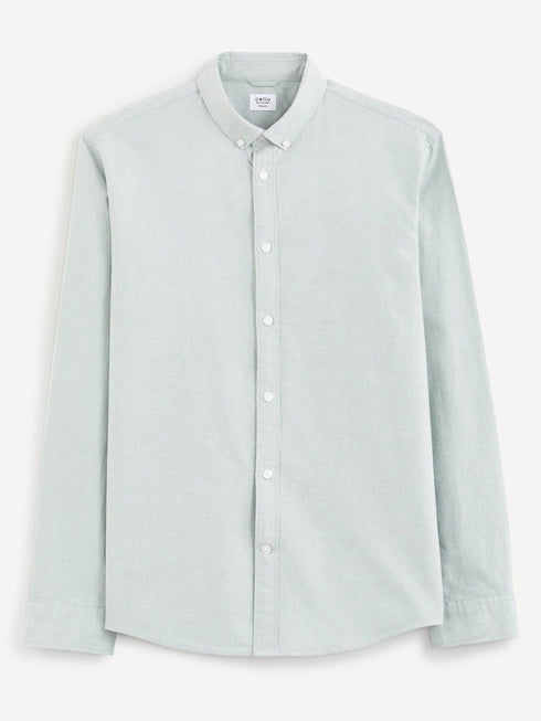 CELIO-REGULAR FIT-BACOFORD COTTON SHIRT | GREEN