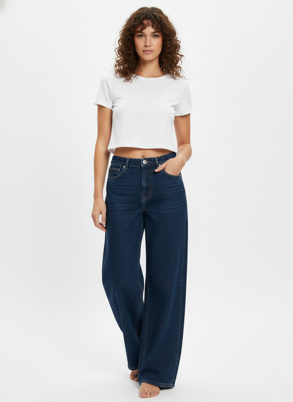 VERO MODA TALL TESSA HIGH WAIST LEG WIDE LIG JEANS FOR WOMEN – PREMIUM DENIM | BLUE