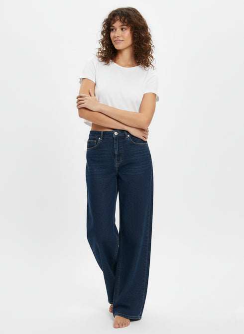 VERO MODA TALL TESSA HIGH WAIST LEG WIDE LIG JEANS FOR WOMEN – PREMIUM DENIM | BLUE