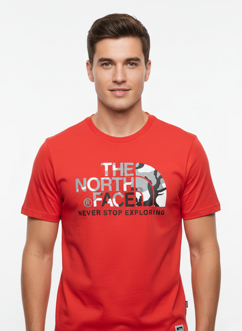 THE NORTH FACE MEN’S CLASSIC LOGO T-SHIRT | RED