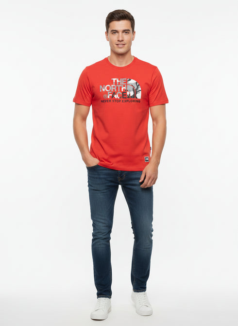 THE NORTH FACE MEN’S CLASSIC LOGO T-SHIRT | RED